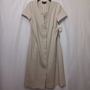 ZENOBIA LINEN BLEND SHORT SLEEVE POCKET DRESS
